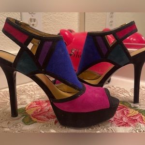 Open Toe Heels | Multi-Color | Nine West